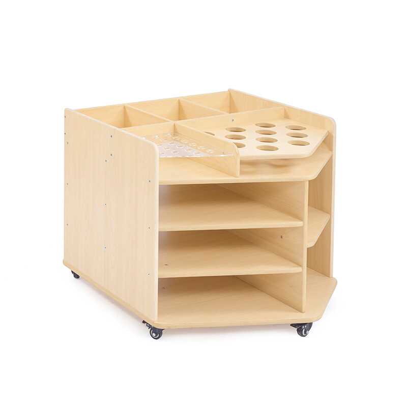 幼儿园早教晾纸架美劳移动柜