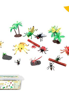 昆虫模型组宝宝益智玩具儿童早教仿真昆虫爬行动物动物模型套装