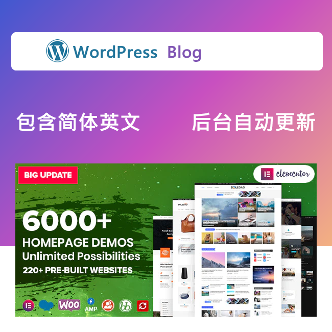 Soledad汉化中英文 WordPress博客主题 AMP模板新闻杂志