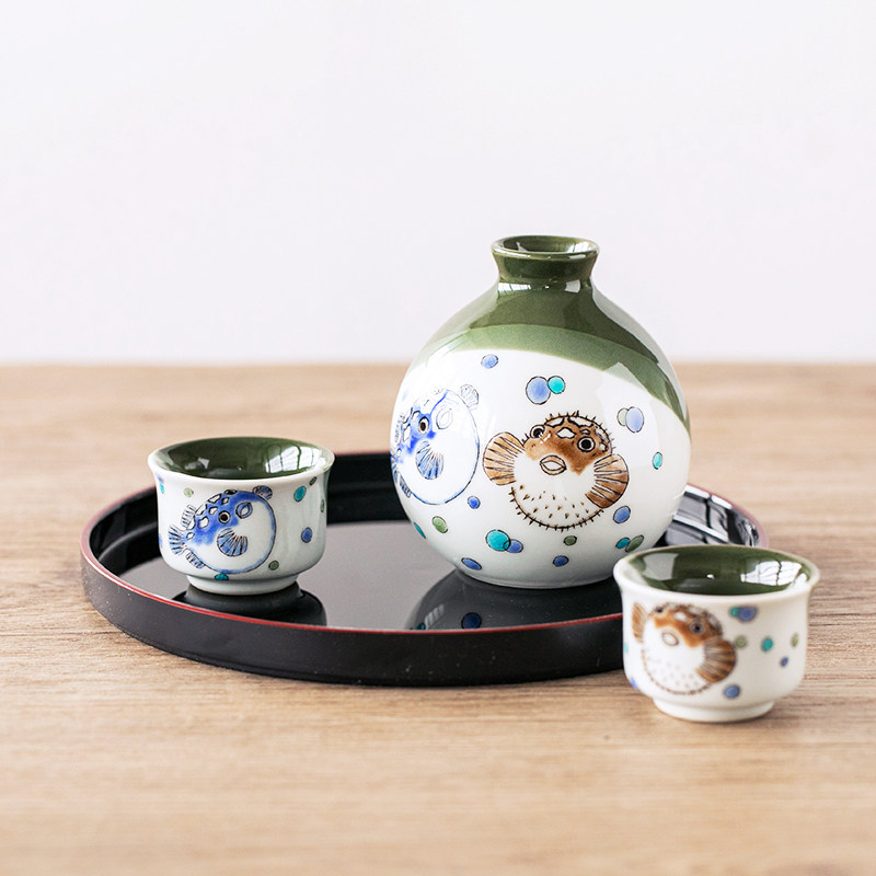 福狸酒具套装日式可爱一壶两杯清酒杯酒壶乔迁礼品