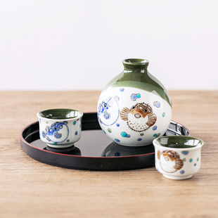 福狸酒具套装日式可爱一壶两杯清酒杯酒壶乔迁礼品