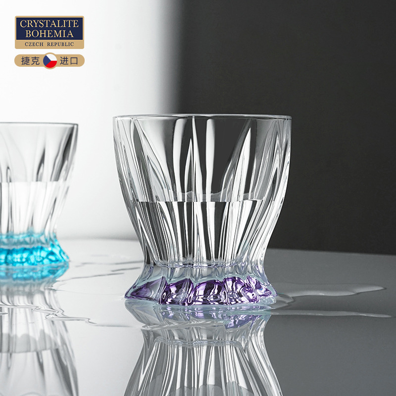BOHEMIA捷克进口水晶玻璃威士忌杯 彩色高档洋酒杯子创意北欧礼品