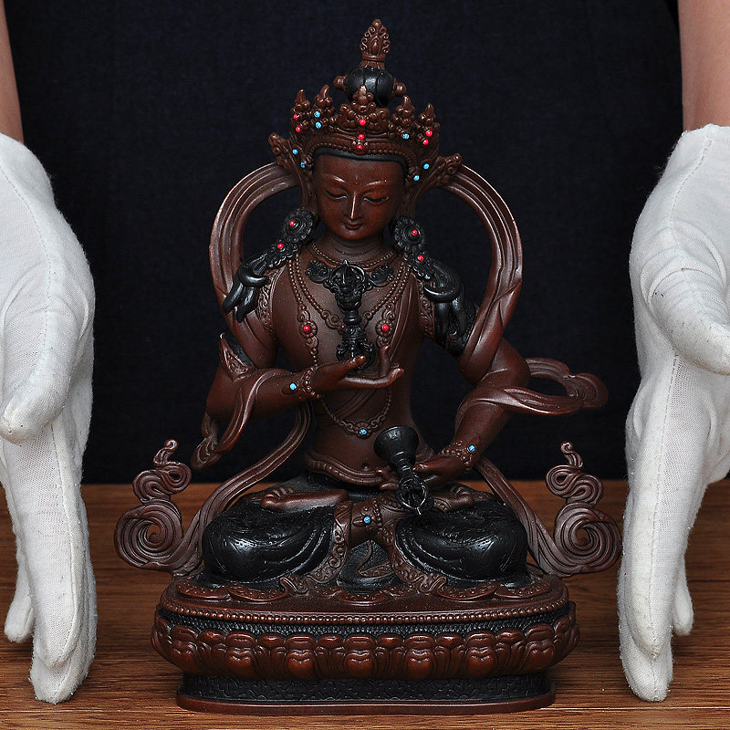 古铜色金刚萨埵佛像摆件全铜执金刚持金刚金刚手密宗供奉圣尊用品