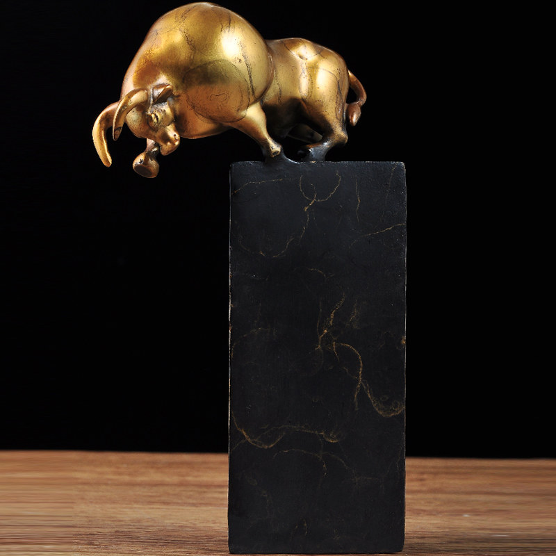 铜生肖牛工艺品招财牛的吉祥物客厅家居摆设创意可爱属牛生日礼品