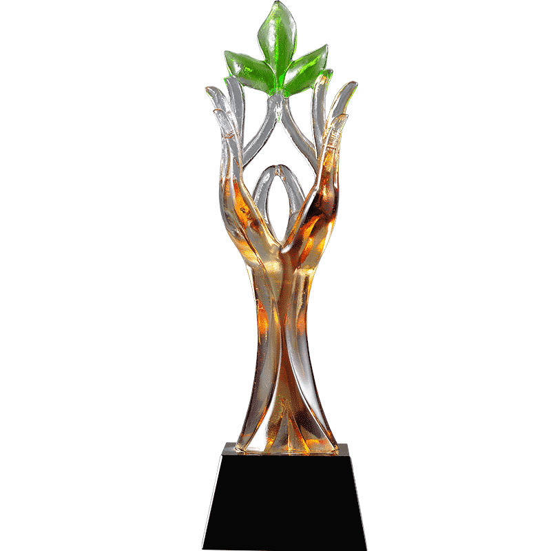 水晶晚会奖杯定制刻字