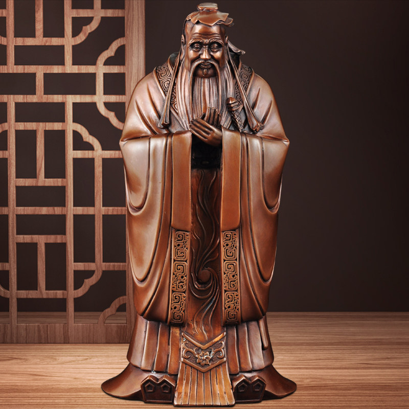 紫铜摆件孔子像人物母校庆典