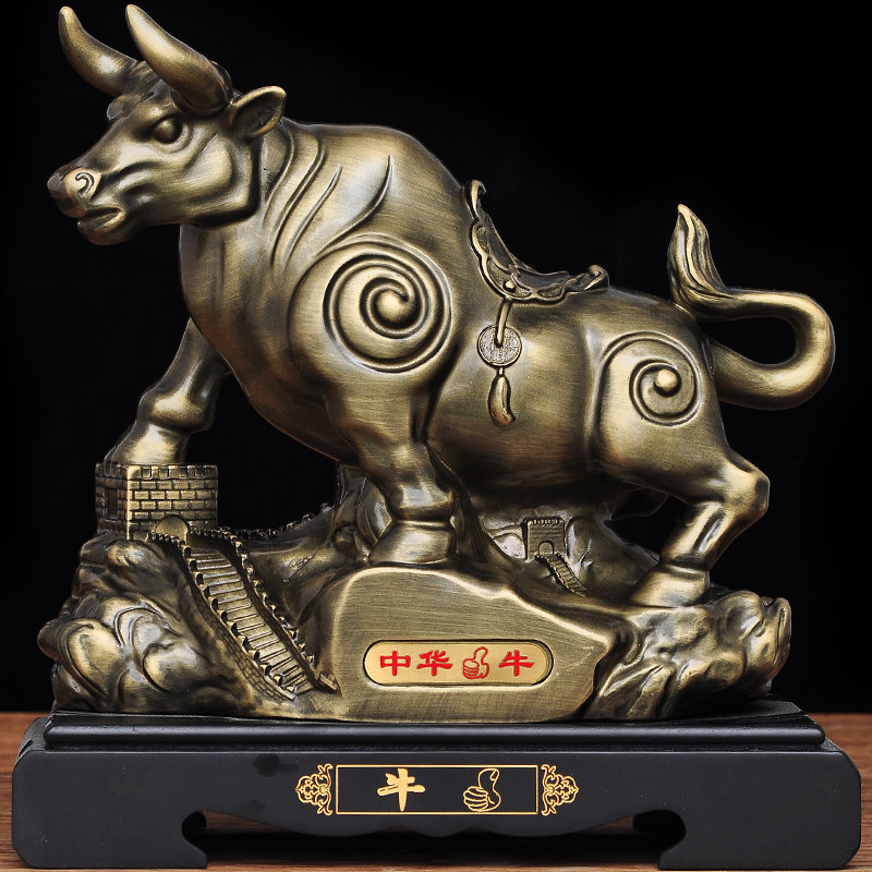 生肖牛摆件招财牛家居摆设店铺开业礼品牛气冲天老板办公室桌摆设