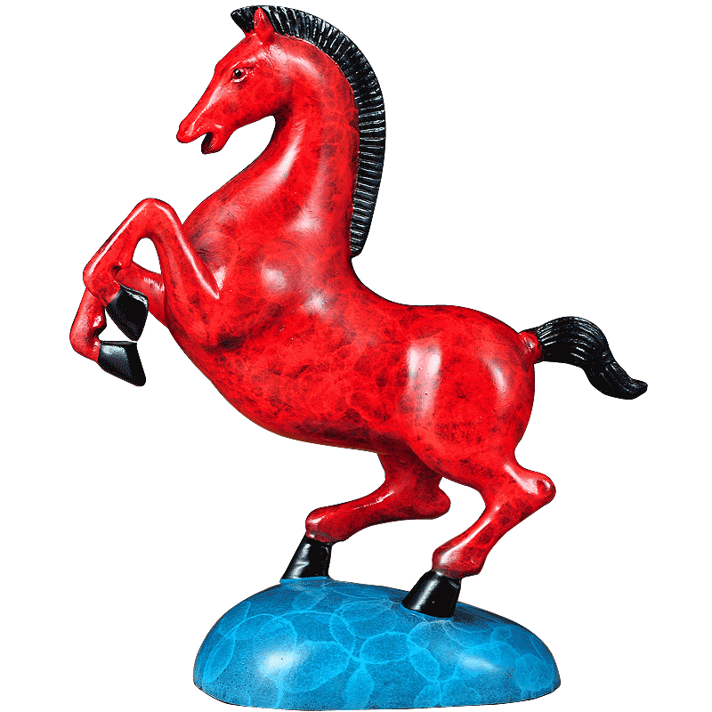 红色招财家居客厅办公室开业礼品