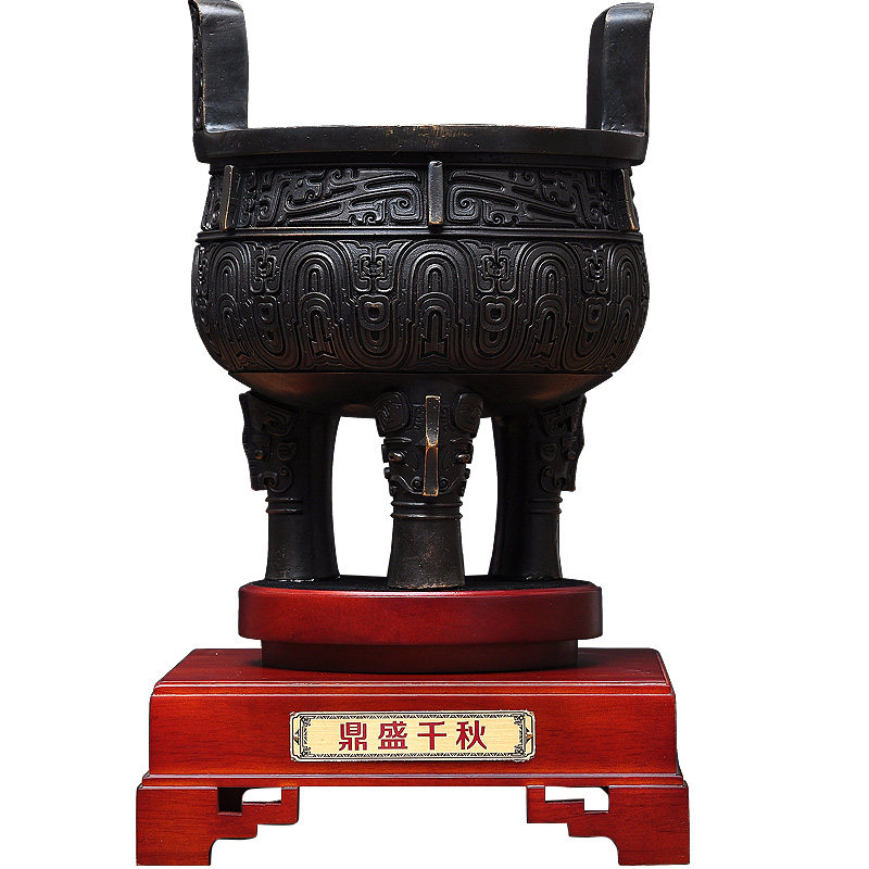 鼎摆件风水全铜招财仿古公司老板办公室工艺品摆放客厅酒柜装饰品