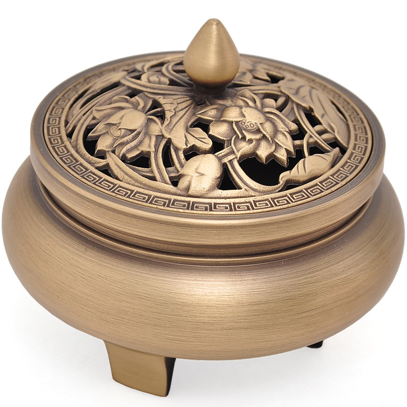 全铜光面香炉招财家用熏香炉沉香炉室内创意家居供奉供佛佛具用品