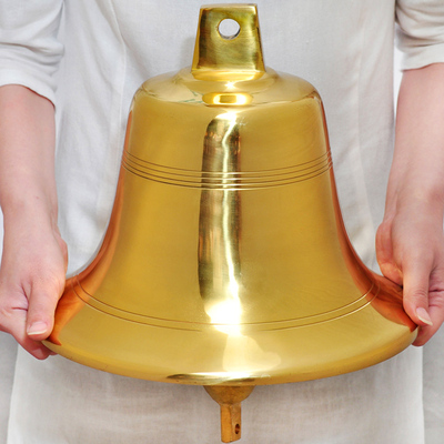 黄铜铃铛铜钟大门寺庙风铃挂件挂钟摆件小大号古钟手敲钟工艺礼品