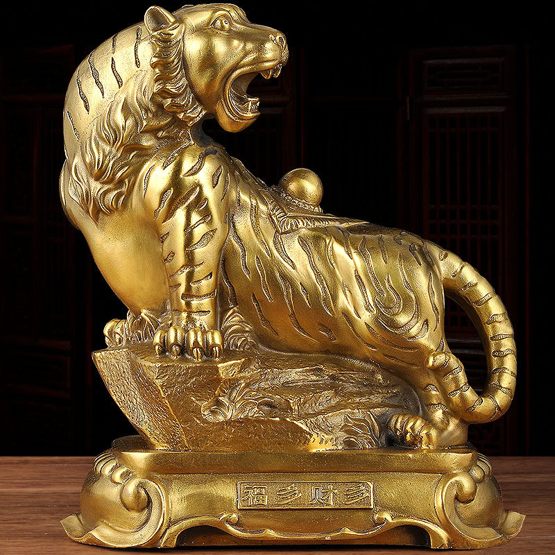 十二生肖虎摆件吉祥物上山虎招财家居摆设客厅玄关办公室桌工艺品