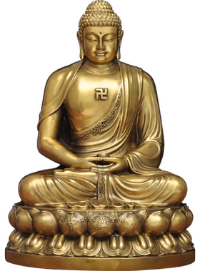 全铜三宝佛摆件释迦摩尼寺庙