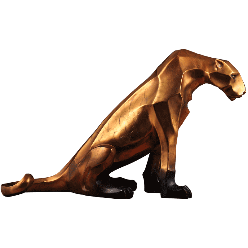 豹子电视柜书房办公室桌面摆件