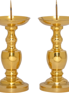 纯铜蜡烛台佛堂供奉长明灯