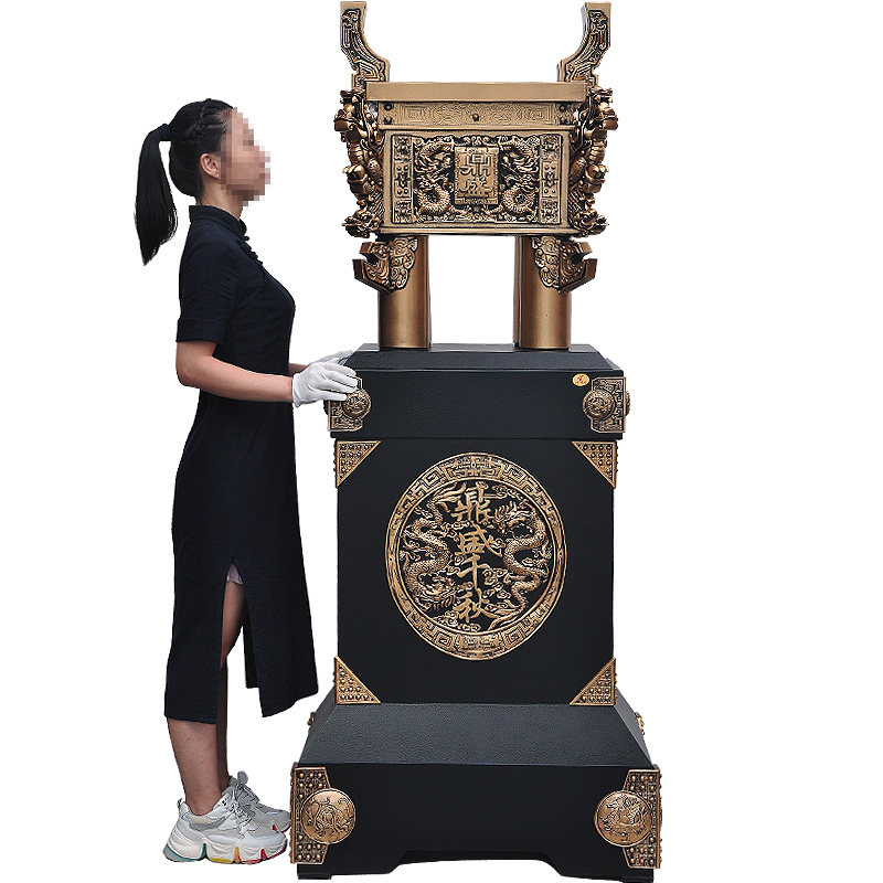 金属鼎摆件落地鼎盛千秋公司开业礼品大堂前台工艺品周年庆典送礼