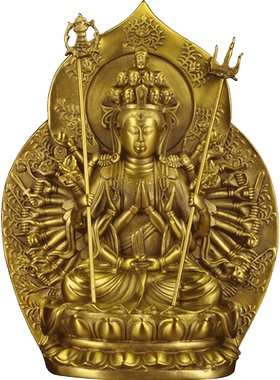 黄铜千手观音摆件菩萨寺庙