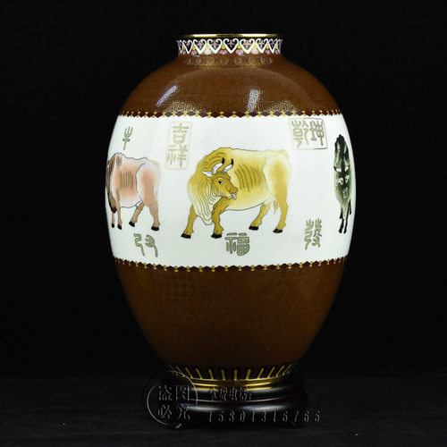 景泰蓝花瓶张向东掐丝珐琅瓶摆件