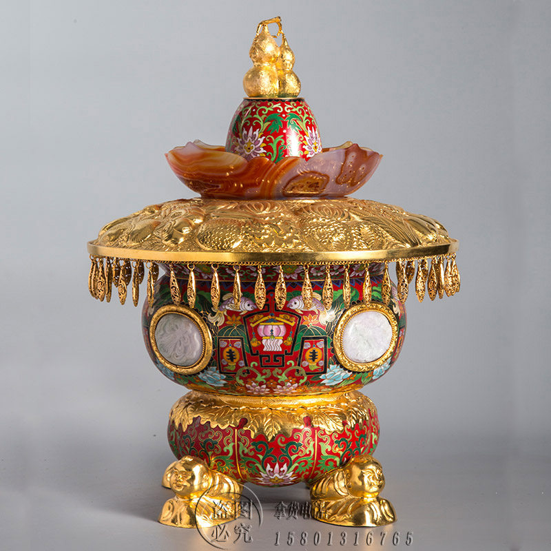 老北京景泰蓝花瓶16寸风调雨顺张向东带证书铜胎掐丝珐琅高端礼品,特色手工艺,景泰蓝,淘宝优惠券,粉丝福利购,淘宝优惠卷