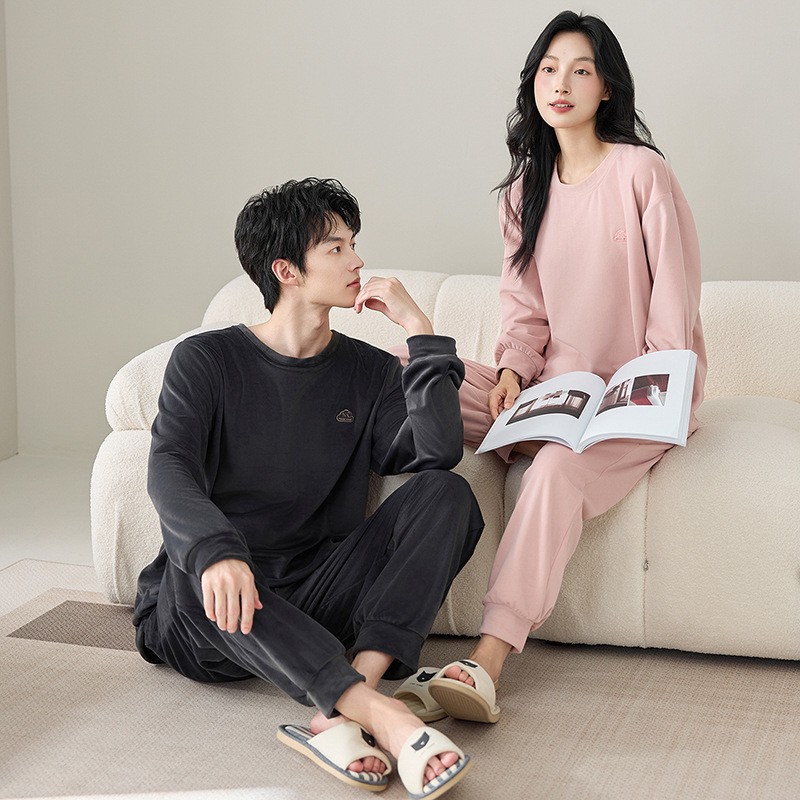 【不掉毛 不起静电】线下专柜同步在售 海岛绒情侣睡衣保暖家居服