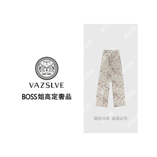 设计感独特轻奢花纹烫休闲裤 25新款 原创设计 5071 VAZSLVE