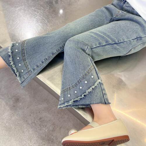 女童牛仔裤春夏款喇叭裤超好看