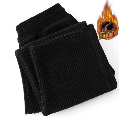 秋冬季新款加绒加厚男士休闲裤宽松直筒百搭弹力松紧腰厚款长裤子