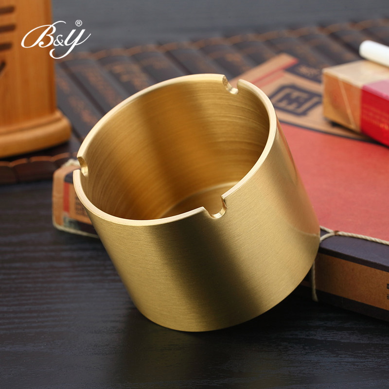 烟灰缸创意个性黄铜烟盅客厅办公室茶几卧室铜车载烟缸装饰刻字,节庆用品/礼品,时尚烟灰缸,淘宝优惠券,粉丝福利购,淘宝优惠卷