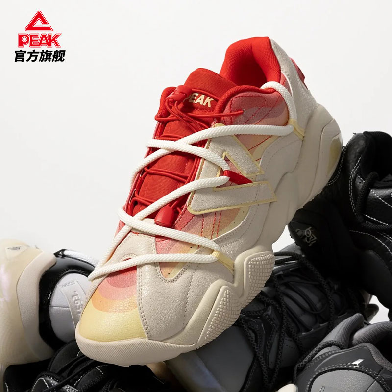 匹克态极6371解构版皮面户外男女学生外穿厚底增高软弹百搭运动鞋