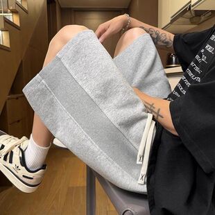 百搭2025短裤纯色低腰运动休闲韩版美式男新款直筒裤夏季ins复古