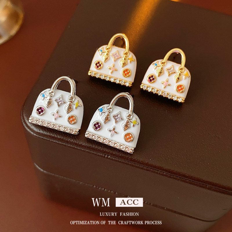 耳饰vintage中古设计感耳钉时尚