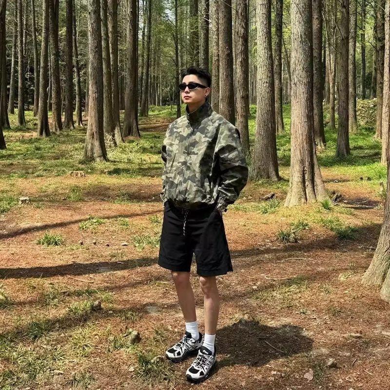 户外夹克防晒衣立领复古男迷彩夏季美式潮工装外套薄款登山运动