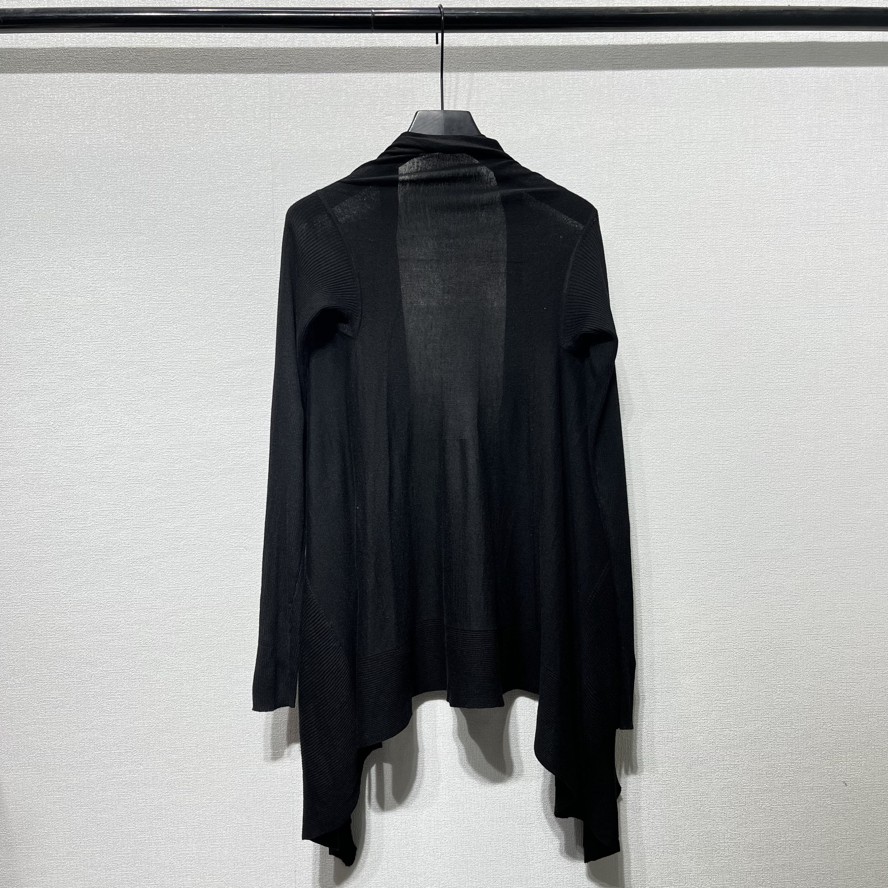 thumbnail for Autumn and Winter Dark R-Style O-Style Women's Swallowtail Hem Cardigan Shawl Thin Mid-Length Knitted Sweater Coat