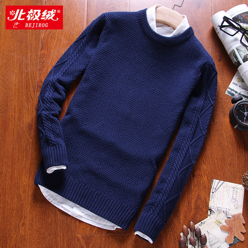 春季高领毛衣男士修身韩版潮流春秋款纯棉打底针织衫毛线衣外套