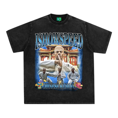 纯棉圆领男士美式复古人物图案