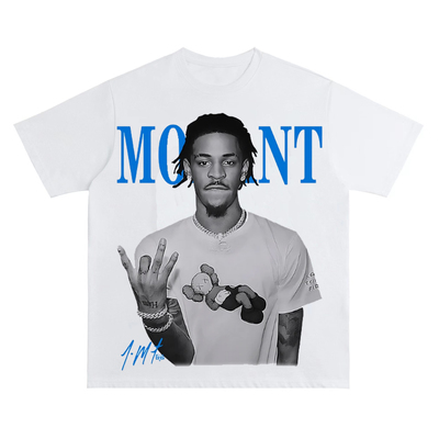 莫兰特美式复古数码直喷印花T恤