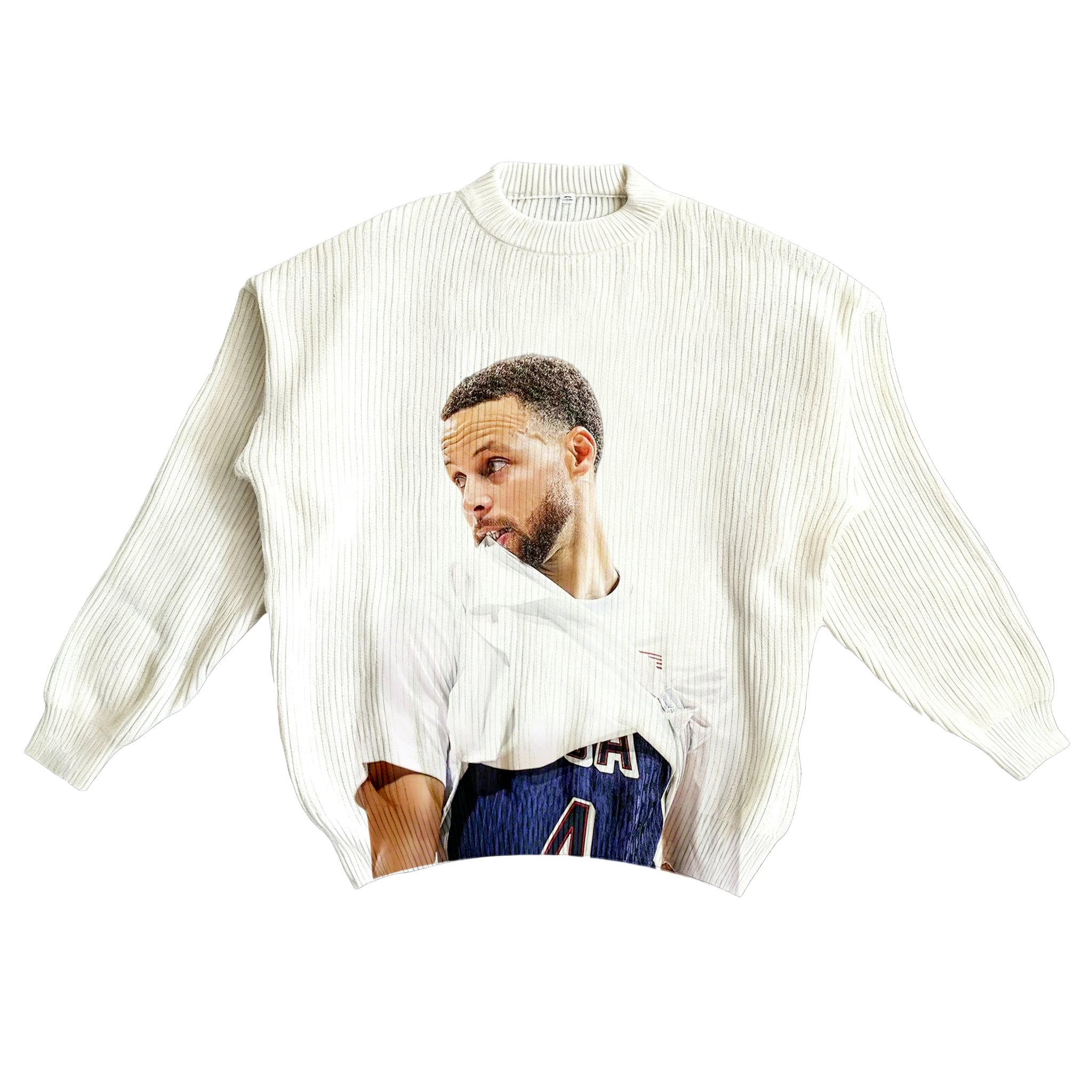 库里数码直喷美式保暖针织衫