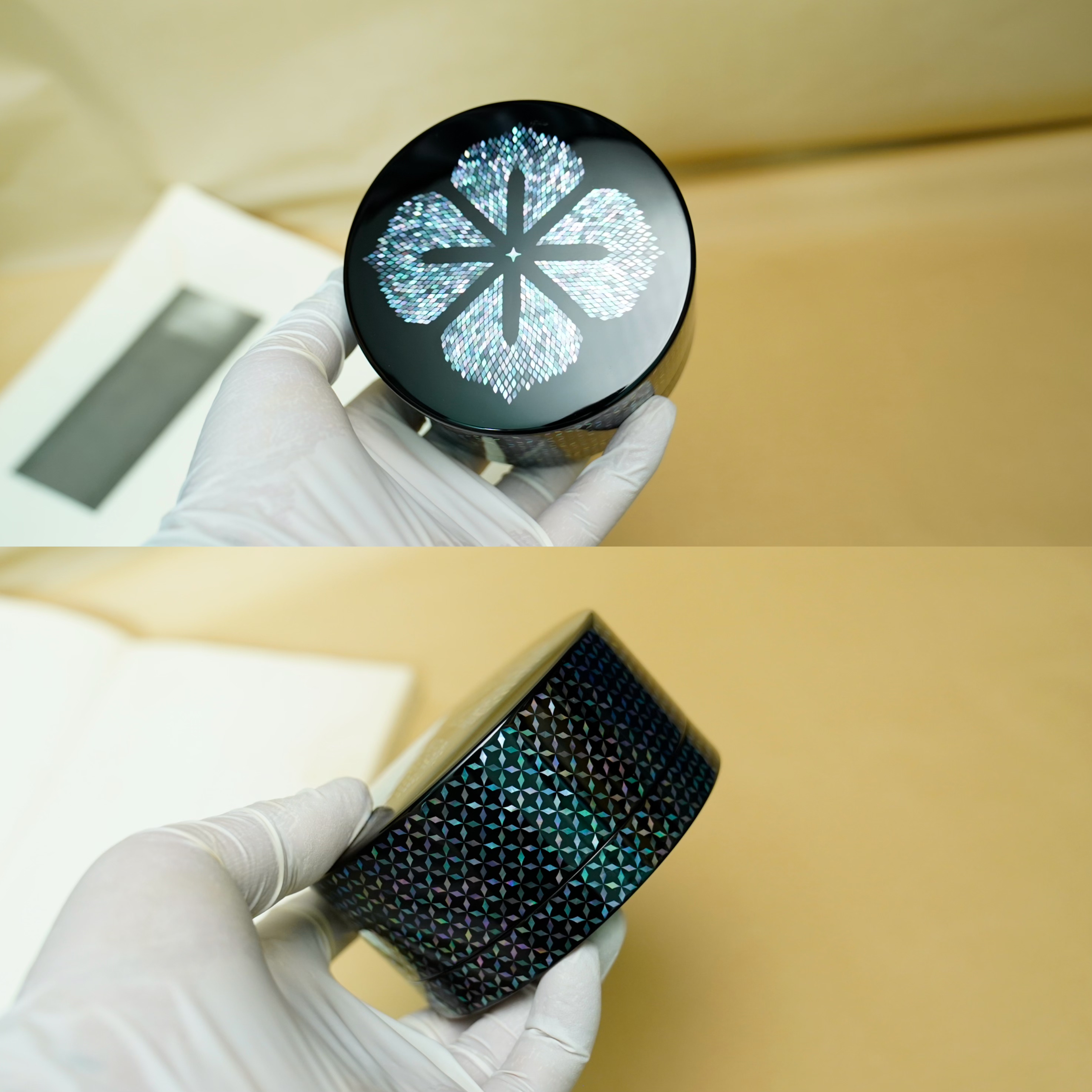 现货孤品不复刻纯手工非遗工艺大漆螺钿首饰盒漆盒漆器图片