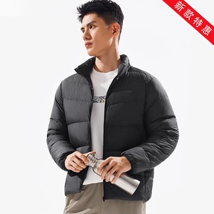 李宁2025冬季新款男子羽绒服轻薄运动男鸭绒保暖短款立领外套