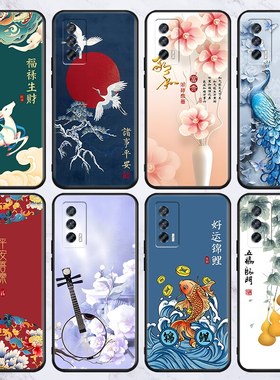 适用vivox100pro/Y33s/y76/T1x国潮风防摔手机壳Y52sy97Y81sY5s软套iQOOZ6x/U1x/neo/Neo5图案随机发外壳批发