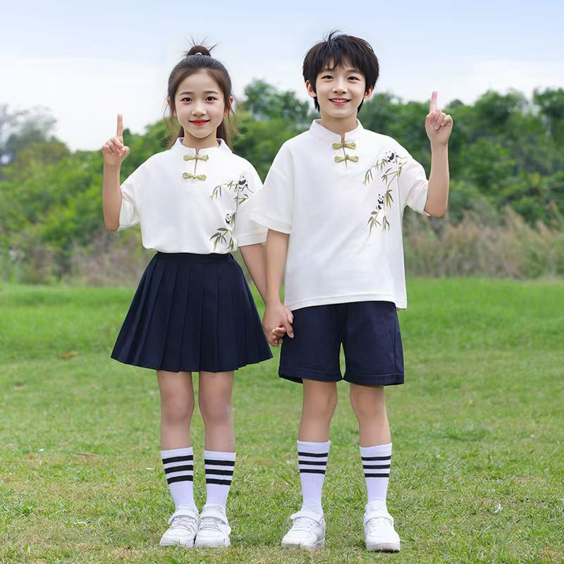 儿童大合唱演出服中小学生班服中国风诗歌朗诵比赛幼儿园毕业照服
