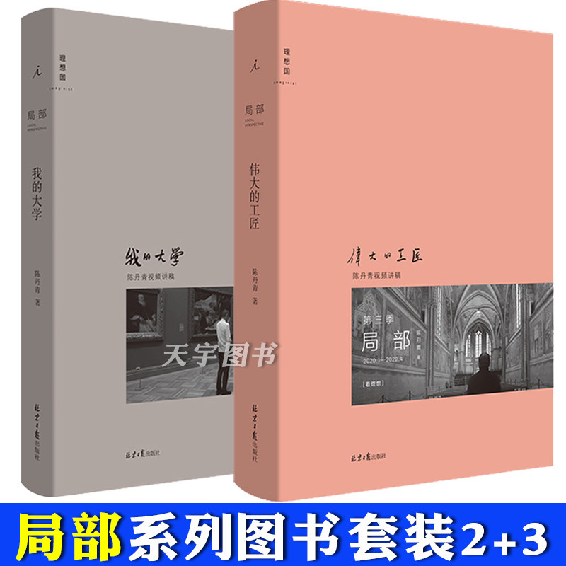 正版现货 陈丹青局部套装2-3共2册 我的大学+伟大的工匠 美学中西艺术理论研究的书籍 文人画 西方艺术史纽约琐记退步集作者理想国