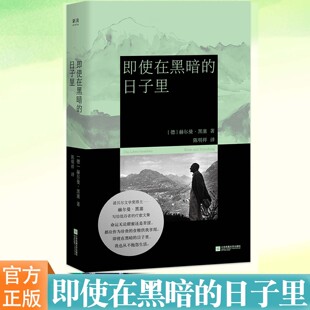YS正版 即使在黑暗的日子里 直面回应现代人的精神危机 诺奖得主黑塞 写给低谷者的疗愈文集 你所经历的黑暗 也许正是重生的开端