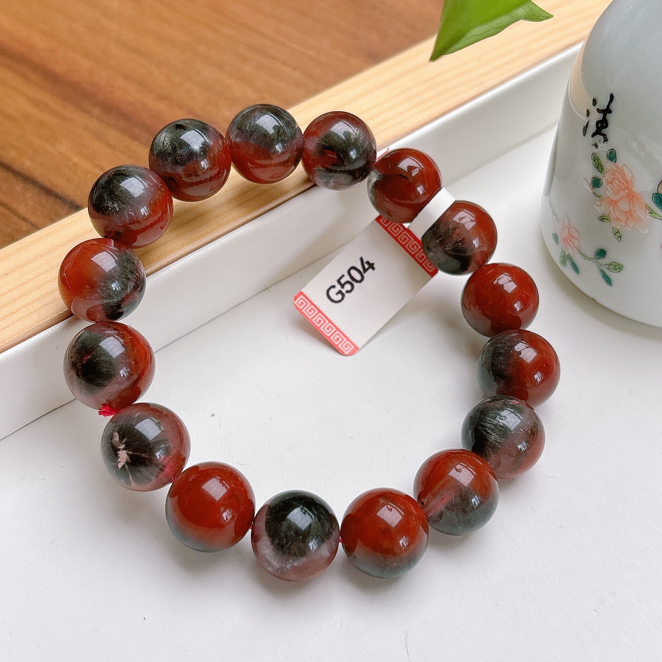 天然水晶天眼极光手串13MM