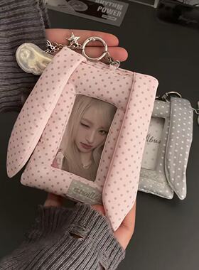 韩系恶魔系列兔耳朵小卡卡套ins风明星证件套校园卡饭卡套包挂件