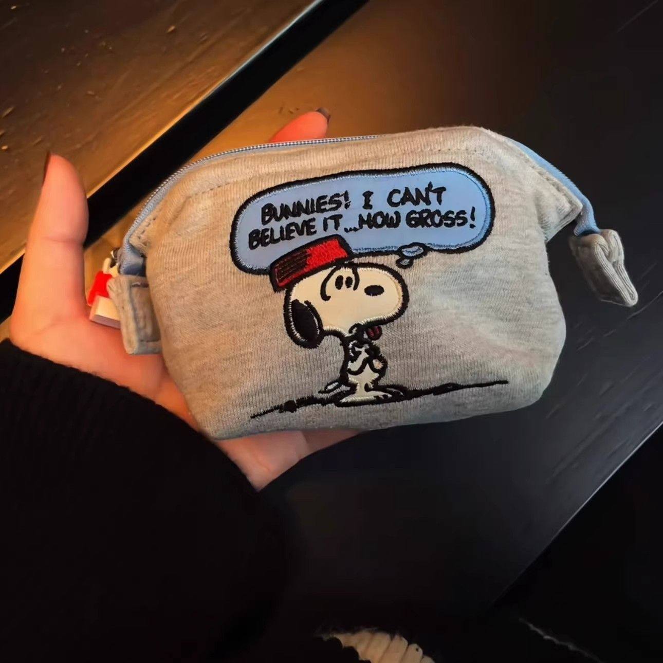 史努比迷你帆布拉链零钱包随身便携耳机口红收纳包日系复古小包,模玩/动漫/周边/娃圈三坑/桌游,动漫背包/钱包/箱包,淘宝优惠券,粉丝福利购,淘宝优惠卷