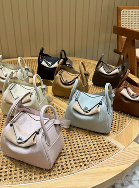 H家全手工蜡线真皮lindy包mini/26琳迪包进口tc皮 单肩斜挎医生包