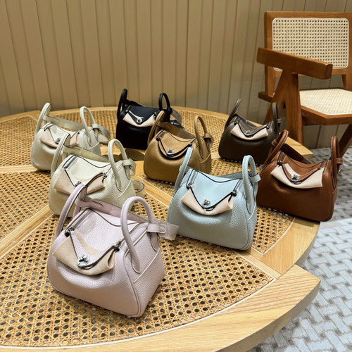 H家全手工蜡线真皮lindy包mini/26琳迪包进口tc皮 单肩斜挎医生包