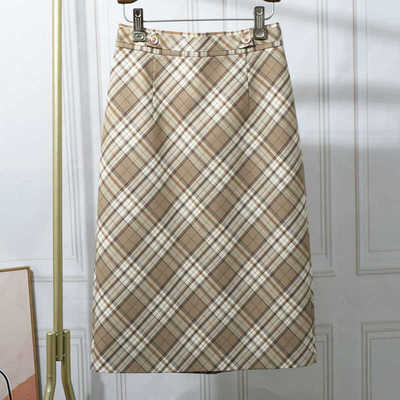及膝裙小A裙英伦风H型半身裙