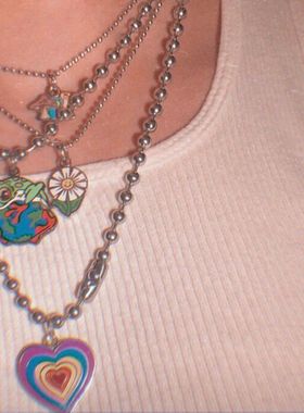 欧美冬季新款爱心花朵女ins植物